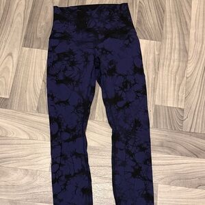 Lululemon Athletica Black and Purple Patterned Leggings